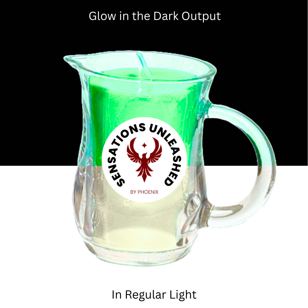 Glow in the Dark Wax Play Glass Jar Candle with Handle