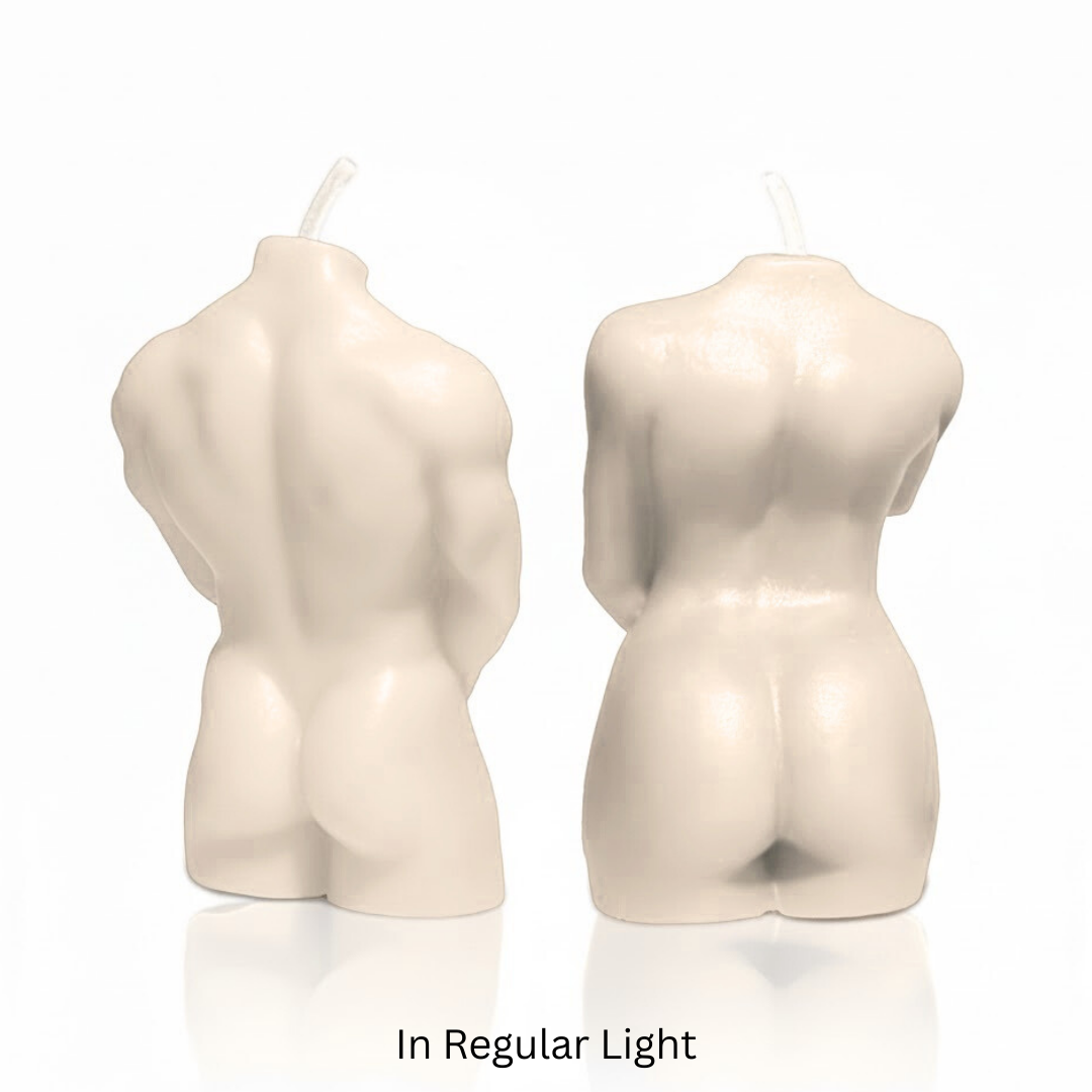 Glow in the Dark Wax Play Body Candles - Couple (Male & Female)