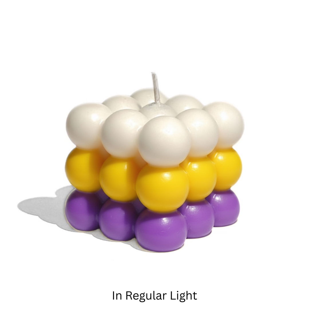 Glow in the Dark + UV Wax Play Big Bubble Candle - Triple Colour