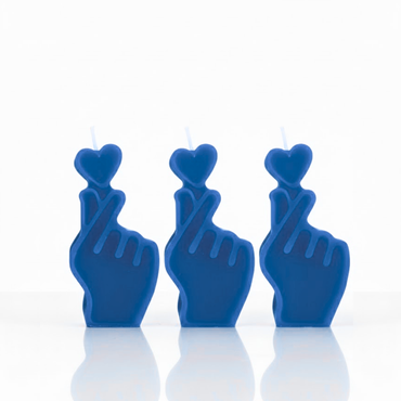 Non UV Wax Play Small Heart Candles - Set of 3