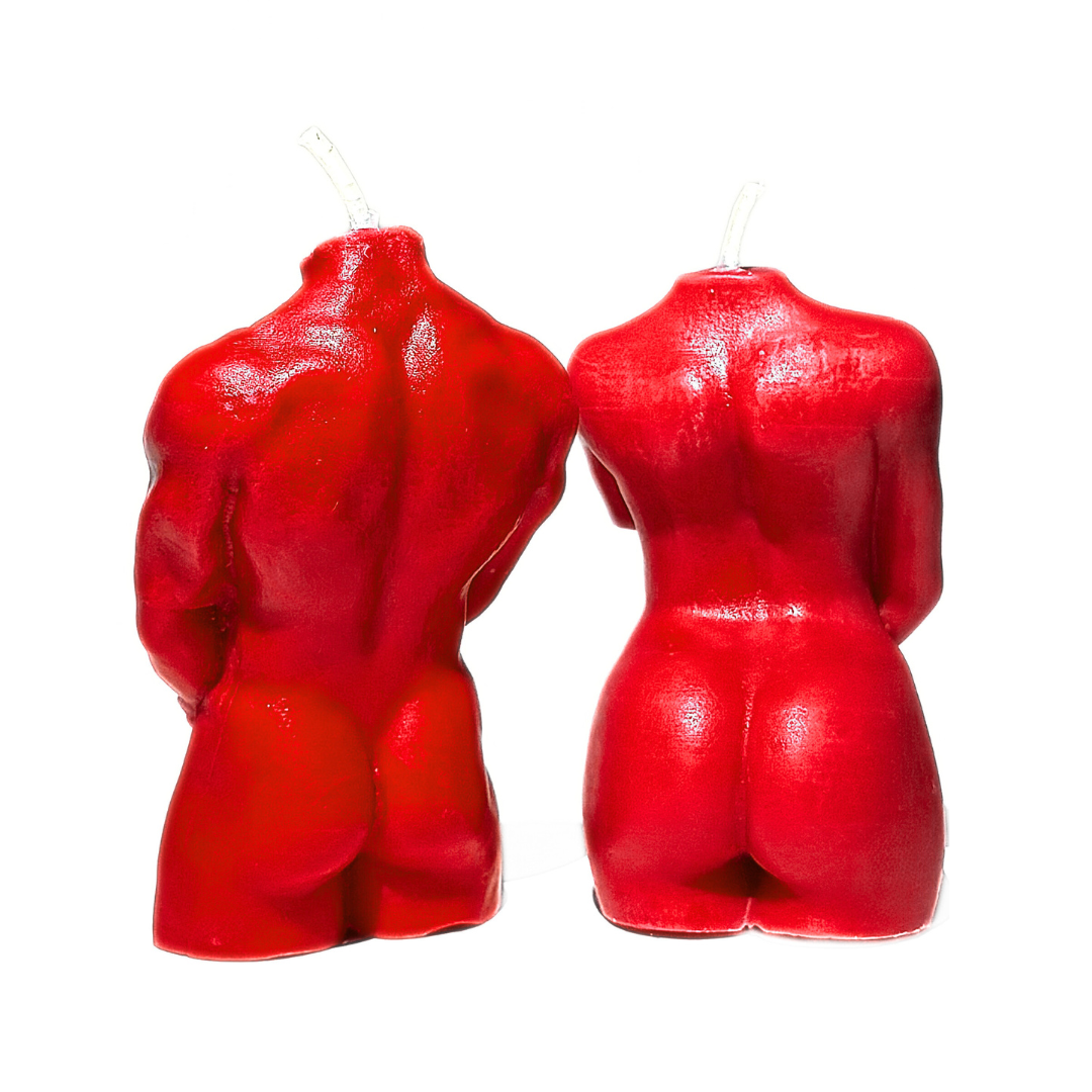 Non UV Wax Play Couple Body Candles - Set of 2 (Male & Female)