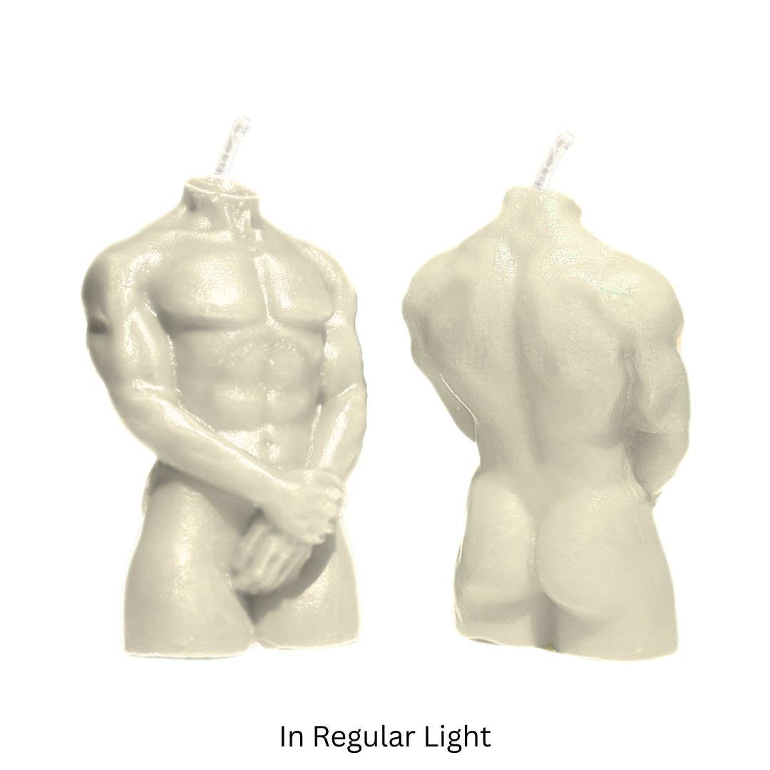 Glow in the Dark Wax Play Body Candle - Male