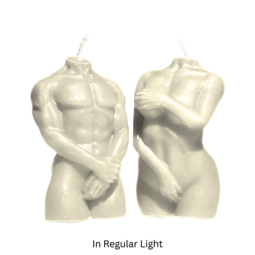 Glow in the Dark Wax Play Body Candles - Couple (Male & Female)
