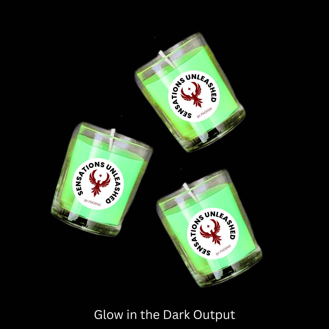 Glow in the Dark Shot Glass Wax Play Candles - Set of 3