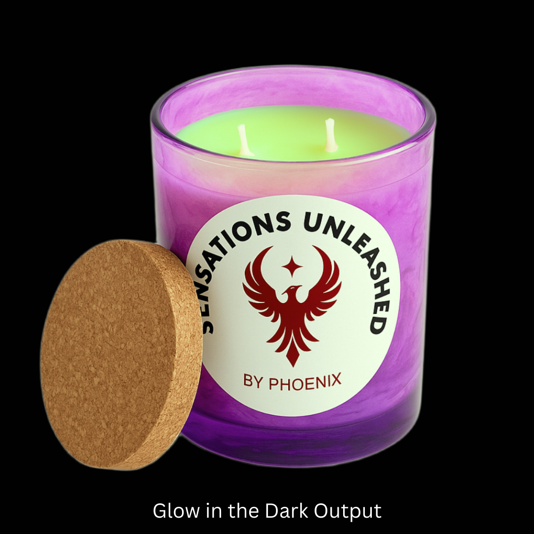 Glow in the Dark Wax Play Glass Jar Candle