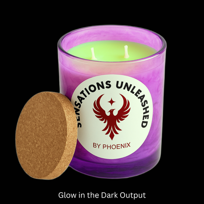 Glow in the Dark Wax Play Glass Jar Candle