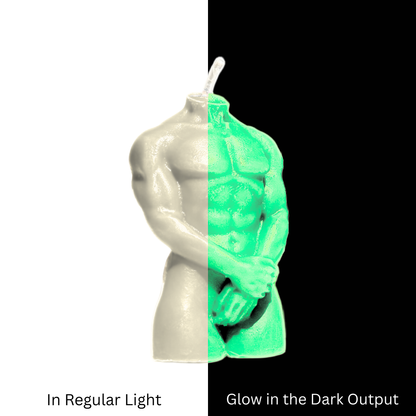 Glow in the Dark Wax Play Body Candle - Male