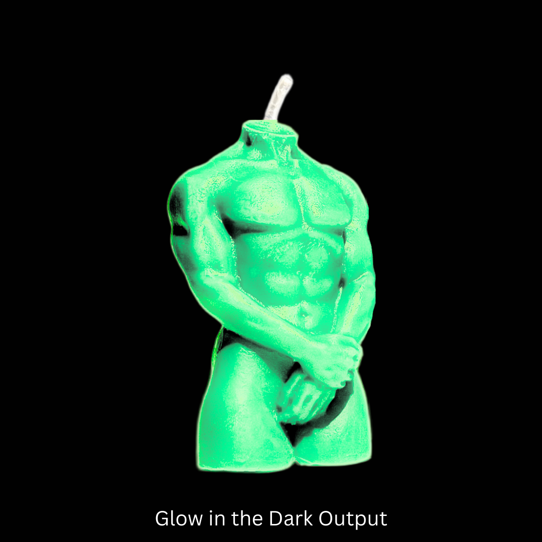 Glow in the Dark Wax Play Body Candle - Male