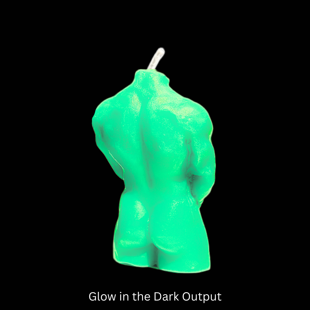 Glow in the Dark Wax Play Body Candle - Male