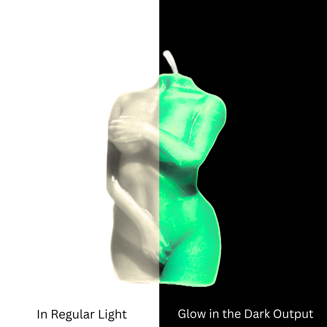 Glow in the Dark Wax Play Body Candle - Female