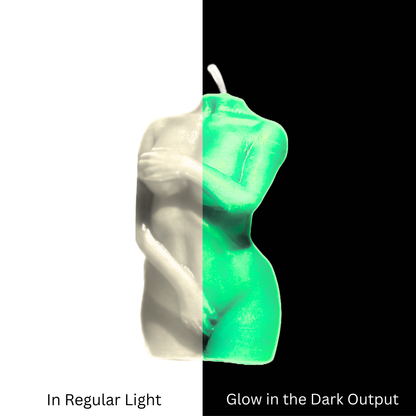 Glow in the Dark Wax Play Body Candle - Female