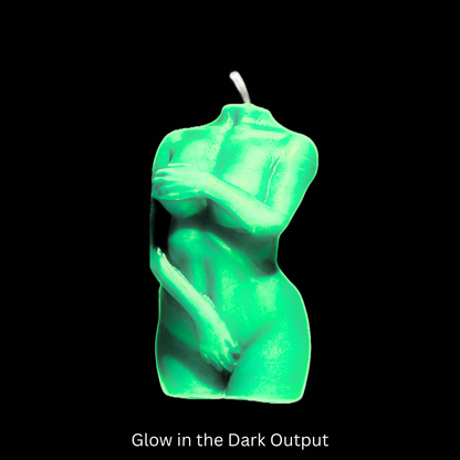 Glow in the Dark Wax Play Body Candle - Female