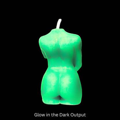 Glow in the Dark Wax Play Body Candle - Female
