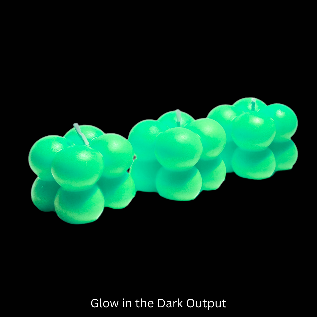 Glow in the Dark Wax Play Bubble Candles - Set of 3
