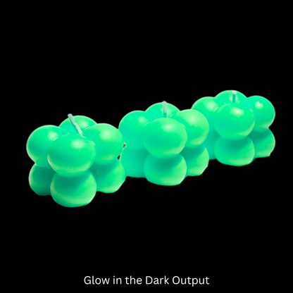 Glow in the Dark Wax Play Bubble Candles - Set of 3