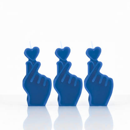 Non UV Wax Play Small Heart Candles - Set of 3
