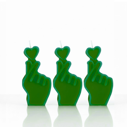 Non UV Wax Play Small Heart Candles - Set of 3