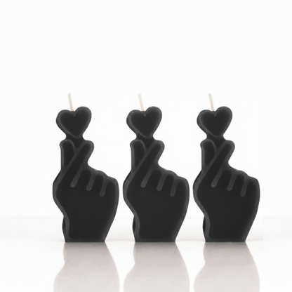 Non UV Wax Play Small Heart Candles - Set of 3