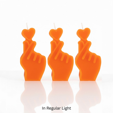 UV Wax Play Small Heart Candle - Set of 3