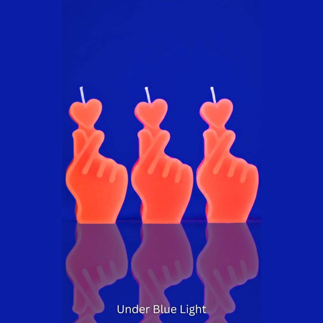 UV Wax Play Small Heart Candle - Set of 3