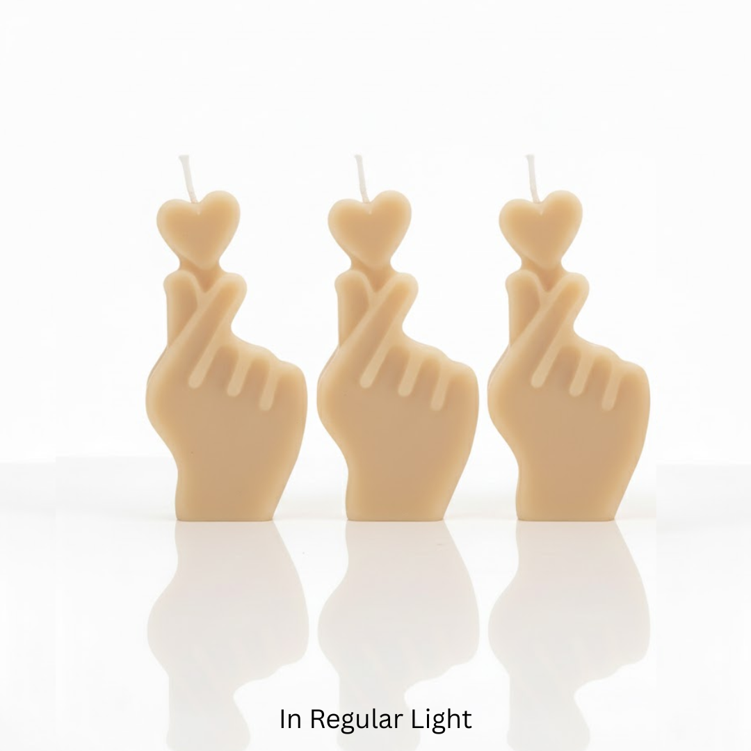 Glow in the Dark Wax Play Small Heart Candle - Set of 3