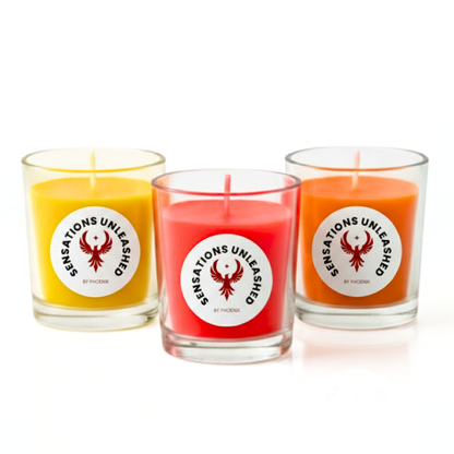 UV Shot Glass Wax Play Candles - Set of 3 (Single Colour)