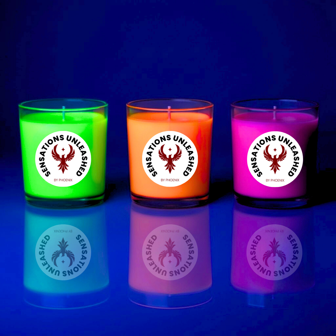 UV Shot Glass Wax Play Candles - Set of 3 (Single Colour)