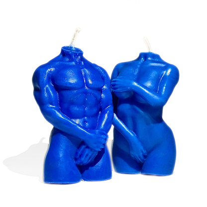 Non UV Wax Play Couple Body Candles - Set of 2 (Male & Female)