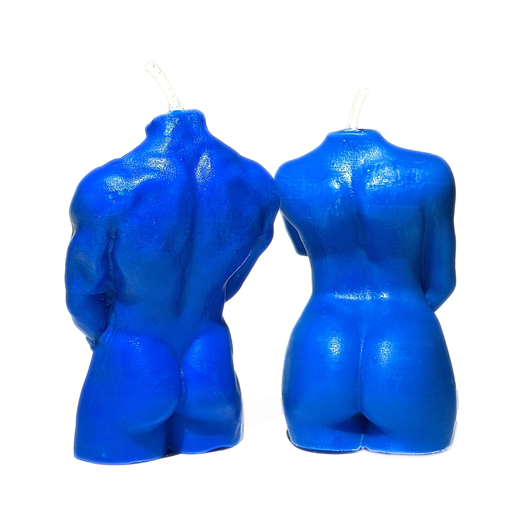 Non UV Wax Play Couple Body Candles - Set of 2 (Male & Female)