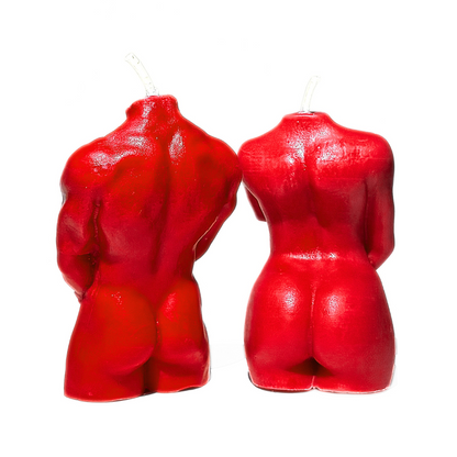 Non UV Wax Play Couple Body Candles - Set of 2 (Male & Female)