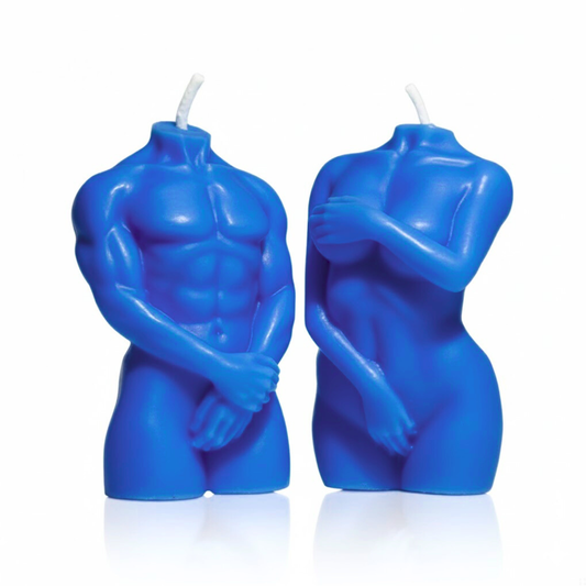 Non UV Wax Play Couple Body Candles - Set of 2 (Male & Female)