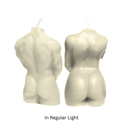 Glow in the Dark Wax Play Body Candles - Couple (Male & Female)