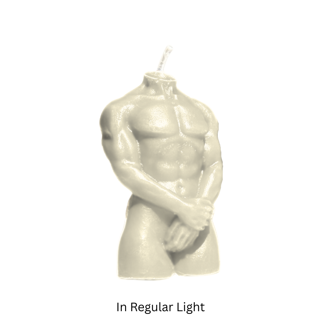 Glow in the Dark Wax Play Body Candle - Male