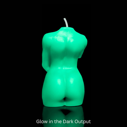 Glow in the Dark Wax Play Body Candle - Female