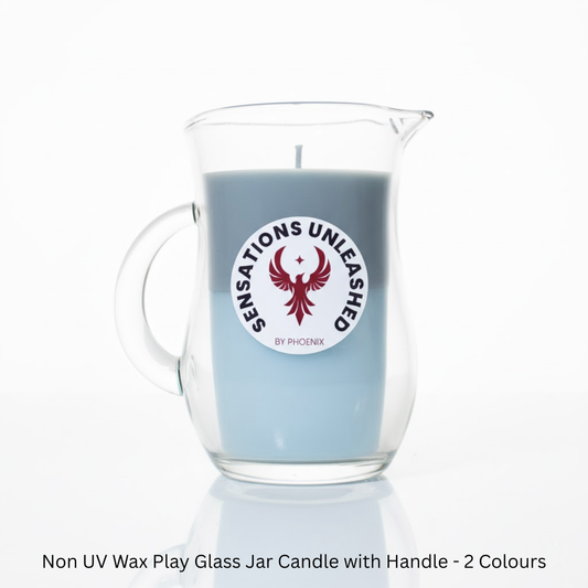 Non UV Wax Play Glass Jar Candle with Handle (Double Colour)