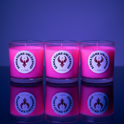 UV Shot Glass Wax Play Candles - Set of 3 (Single Colour)