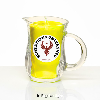 UV Wax Play Glass Jar Candle with Handle - Single Colour