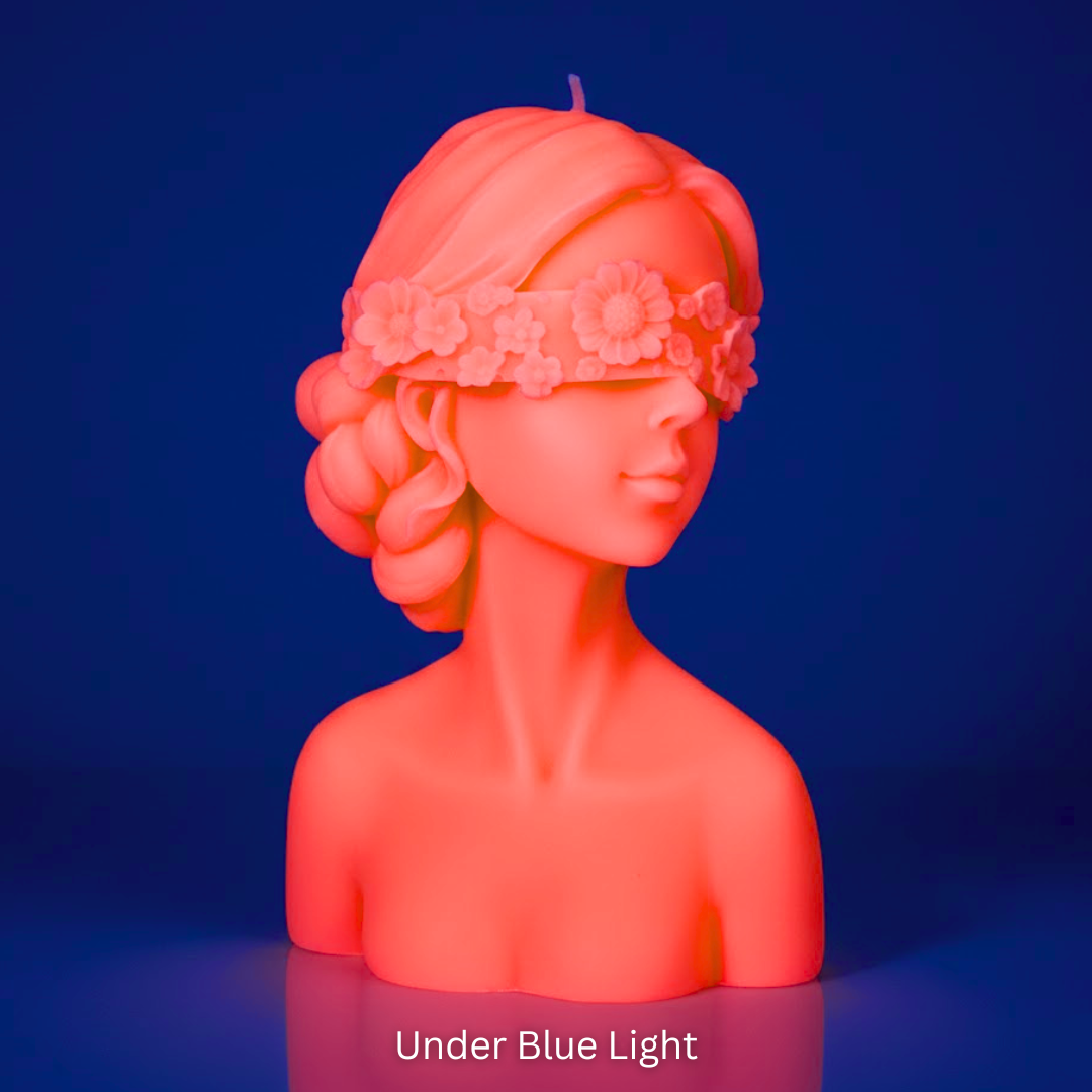 UV Wax Play Blindfold Body Candle - Female