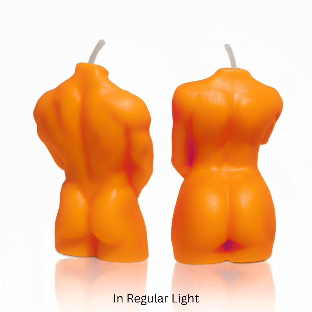 UV Wax Play Couple Body Candles - Set of 2 (Male & Female)