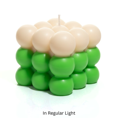 Bubble Candle made of green and beige on a white background.

Sensations Unleashed BDSM Glow in the Dark + UV Wax Play Big Bubble Candle In India (Double Colour)