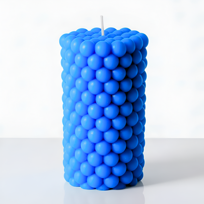 Blue bubble-textured candle on a white background

Sensations Unleashed BDSM Non UV Wax Play Bubble Pillar Candle In India 