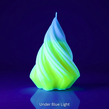 Sensations Unleashed Glow in the Dark + UV Wax Play Big Christmas Tree Candle (Double Colour) In India