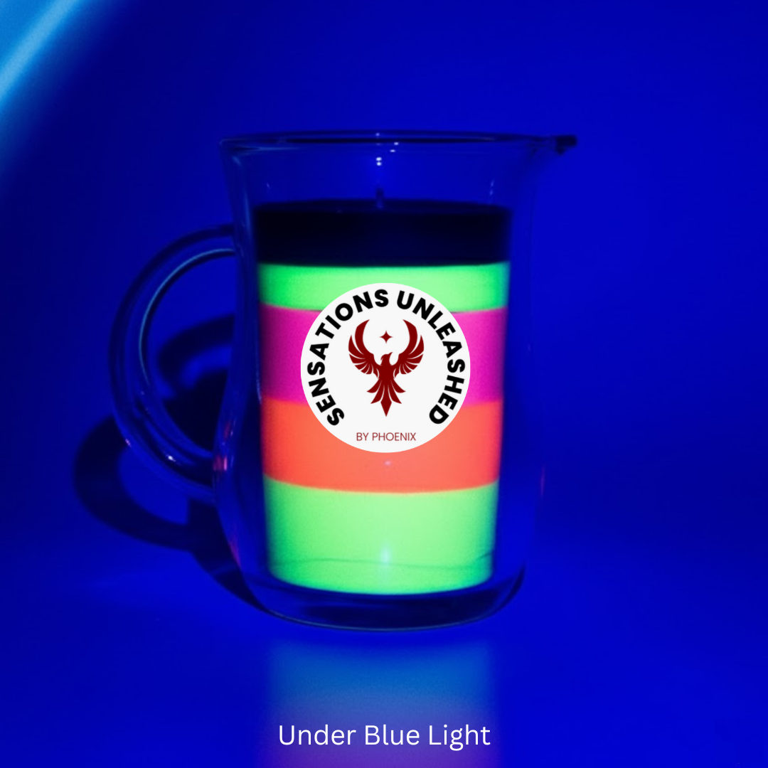 Sensations Unleashed BDSM UV/Non UV Wax Play Glass Jar Candle with Handle In India - Six Colours 