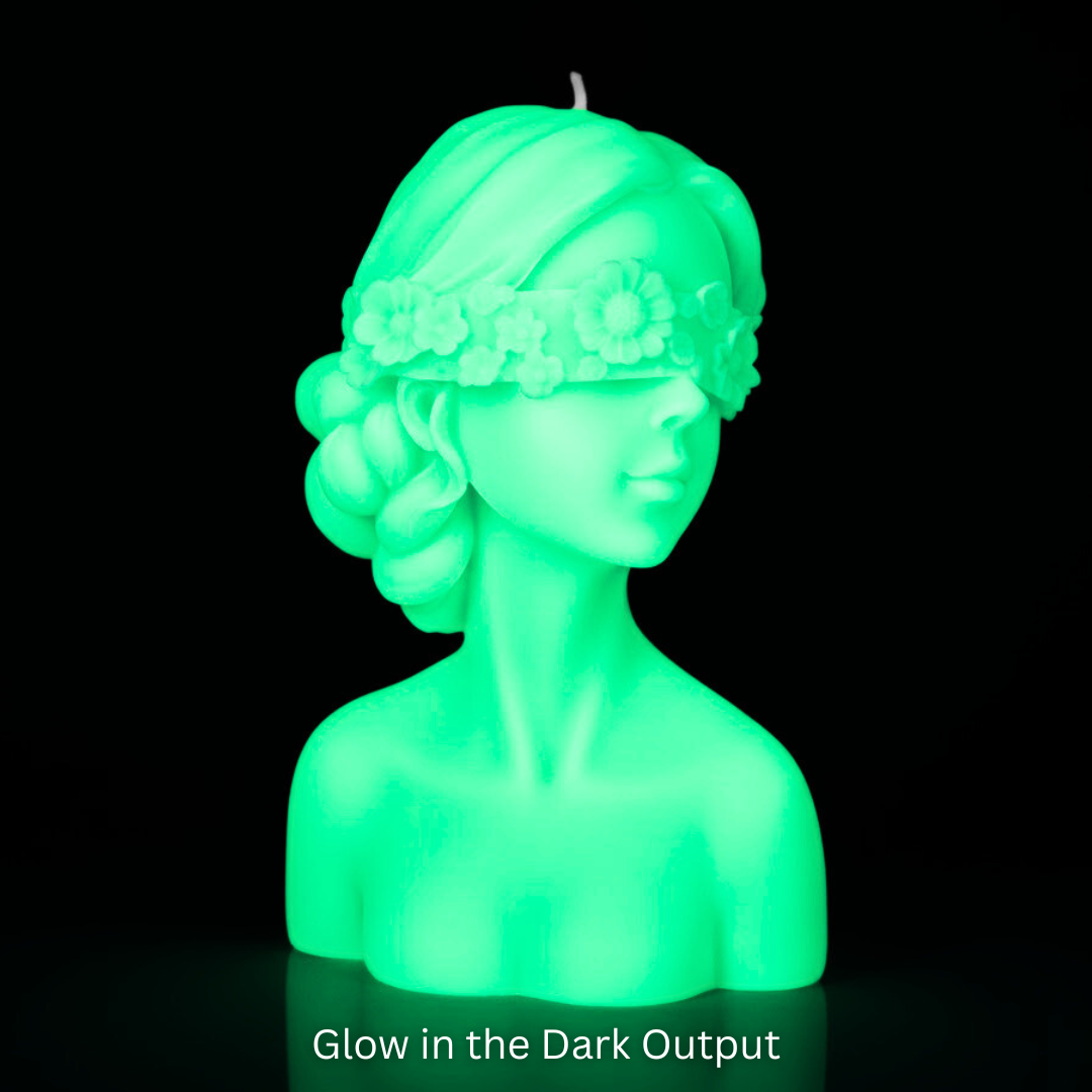 Glow in the Dark Wax Play Blindfold Body Candle - Female
